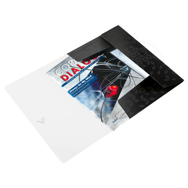 LEITZ Gummibandmappe WOW A4 4599-00-95 schwarz für 150 Blatt