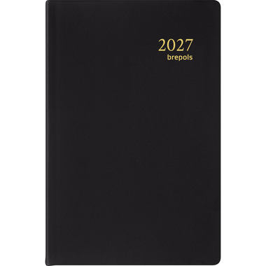 BREPOLS Agenda Delta 834 Seta 2027 0.834.2120 1W/2S schwarz 8.1x12cm
