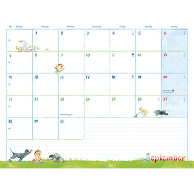 HEYE Monatsplaner Helme Heine 2026 20496+26 DE 44x34cm