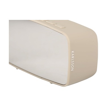 KARLSSON Réveil numérique Mirror ovale Gris