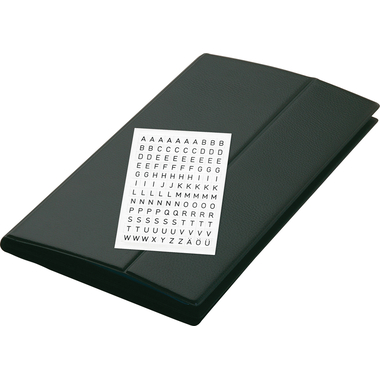 SIGEL Portef.carte visite 300x180mm VZ175 noir pour 288 cartes