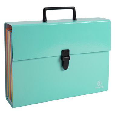 EXACOMPTA Fächermappe Aquarel A4 56763E pastellgrün 18-teilig