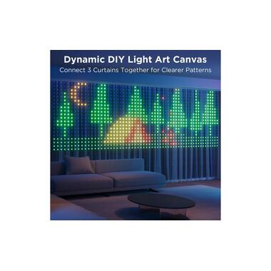 Govee LED-Stripe Curtain Lights RGBIC, 25 Watt, 1.5 x 1.5m