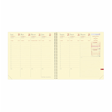 QUO-VADIS Agenda Soho Exec.Pres. 2026 654143Q 1W/2S beige FR 16x16cm