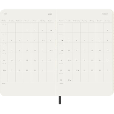 MOLESKINE Agenda Classic Pocket 2027 DSB12DC2Y27 1T/1S schwarz SC 9x14cm