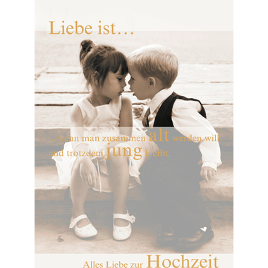 ABC Carte de mariage A4 53972 Enfants mariés