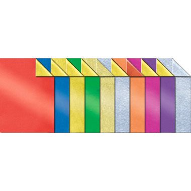 URSUS Bastelfolie Alu 23x33cm 8070099 90g, farbig ass. 10 Blatt