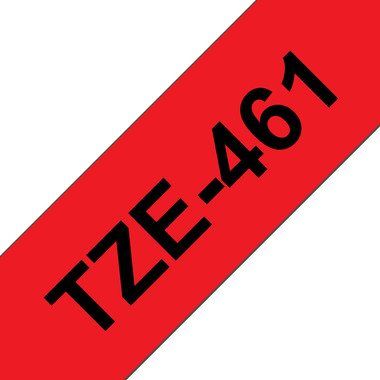 PTOUCH Nastro, plastific. nero/rosso TZe-461 PT-3600 36 mm