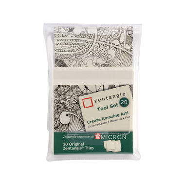 SAKURA Zentangle Tiles Z20TWGB 20 Stück weiss