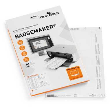DURABLE Etiquettes Badgemaker 142302 30x65mm 20 pcs.