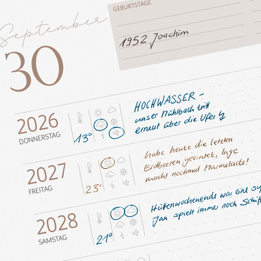 RIDOIDE 10 Jahresagenda 2026-2035 7022404016.26 1T/1S grau DE 21x29.1cm