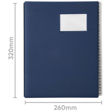 BIELLA Classeur trieur Pronto A4 32043107U bleu foncé 31 compartiments