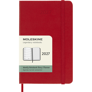 MOLESKINE Agenda Classic Pocket 2027 DHF212WN2Y27 1S/1P scarlatto HC 9x14cm