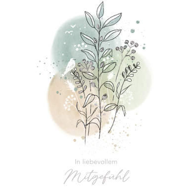 ABC Trauerkarte B6 52009 Zweige