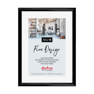 DUFCO Cadre 13x18cm 1400.40049 Fine Design noir