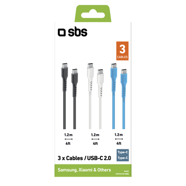 Colourful usb-c cable-kit | SBS