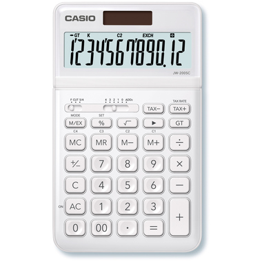 CASIO Tischrechner JW-200SC-WE 12-stellig weiss