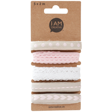 I AM CREATIVE Dekoband 2126.05 rosa