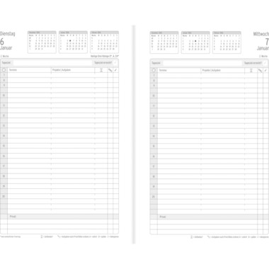 CHRONOPLAN Chronobook Black&White 2026 50946Z.26 1G/1P nero SC A5