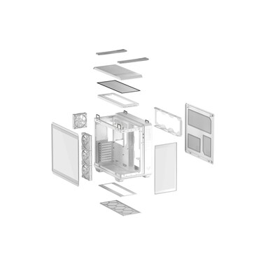 ASUS PC-Gehäuse TUF GAMING GT502 Horizon TG ARGB Weiss