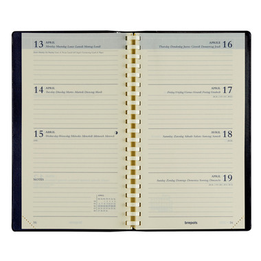 BREPOLS Agenda Interplan Ku.Pal. 2026 0.736.3302 1W/1S rot 9x16cm