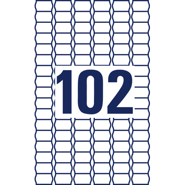 AVERY ZWECKFORM Etiquettes prix 26×16mm L3410REV2 blanc 2550 pcs.