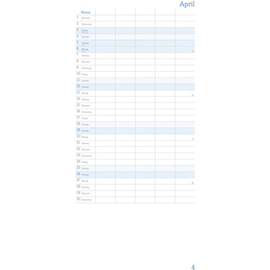 HEYE Familienpl.Selbstgestalt. 2026 20527+26 1M/1S DE 5 Spalten 21x45cm