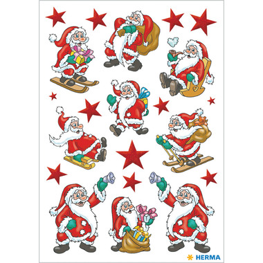 HERMA Sticker Weihnachten 3219 bunt 63 Stück/3 Blatt