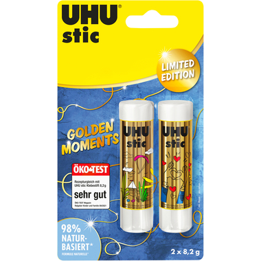 UHU Bâton de colle Stic 507814 Golden Moments 2x8.2g