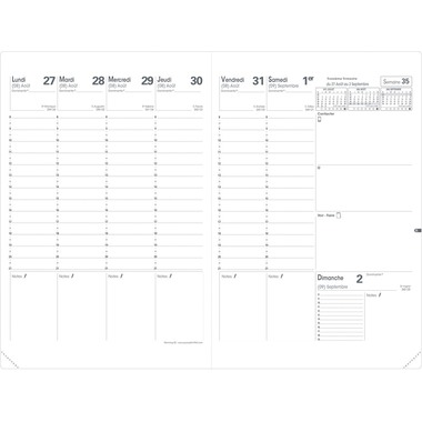 QUO-VADIS Planning SD rep Impala 26/27 282065Q 1W/2S 16M schwarz FR 18x24cm