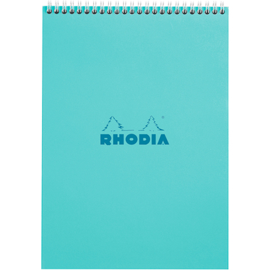 RHODIA Bloc à spirales Couleurs A4 118419C bleu, carreaux 80 feuilles