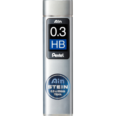 PENTEL Mines crayons AINSTEIN 0.3mm C273-HBO noir/15 pcs. HB