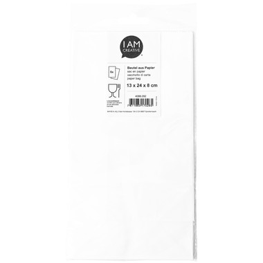 I AM CREATIVE Papierbeutel 4088.092 13x24x8cm, 6 Stück