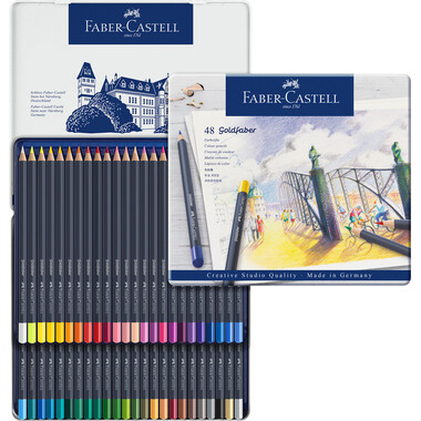 FABER-CASTELL Goldfaber Farbstift 114748 48er Metalletui
