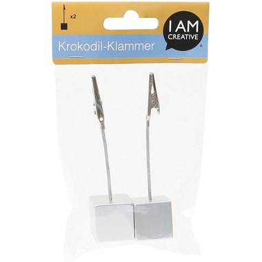 I AM CREATIVE Krokodilklammer 4100.13 mit Sockel , 2 Stück