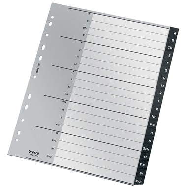 LEITZ Répertoire PP Recycle A4+ 1207-00-00 noir A-Z 20-pcs.