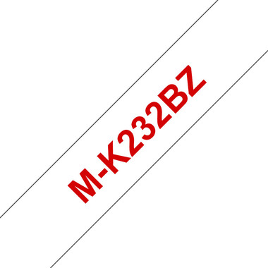 PTOUCH Nastro, non lam. rosso/bianco M-K232BZ per PT-65/75/85/110 8mx12mm