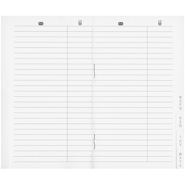 BIELLA Paris Adressregister 85340800U weiss liniert 7.5x12.6cm