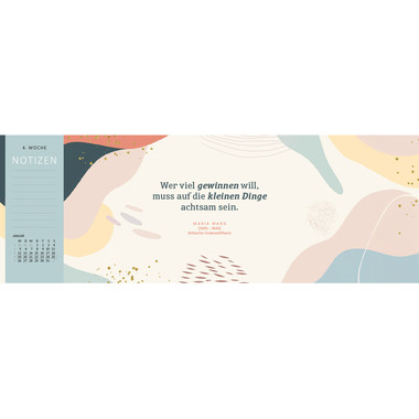 ARS EDITION Calendrier de table 2026 13573 Kluge Frauen DE 29.7x11.5cm