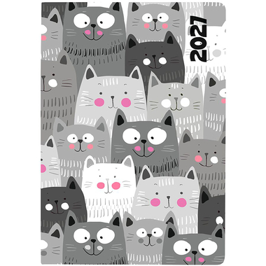 BIELLA Agenda Mittelformat 2027 822313780027U 1S/2P Cats ML 7.6x11cm