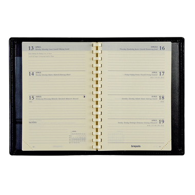 BREPOLS Agenda Delta Kul.Palermo 2026 0.834.3302 1W/1S schwarz 8.5x12.5cm
