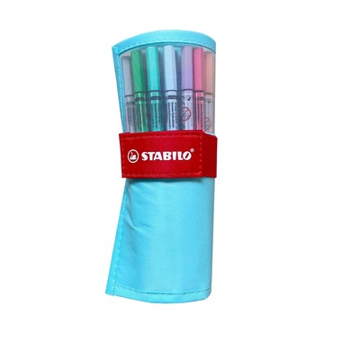 STABILO Rollerset point 68 1.1mm 6825-08-01CH 25 colori ass. blu pastello