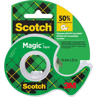 SCOTCH Magic Tape 19mmx25m 8-1925D transparent, auf Abroller