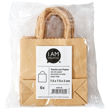 I AM CREATIVE Papiertragetasche 4088.06 7.5x7.5x3cm, 6 Stück