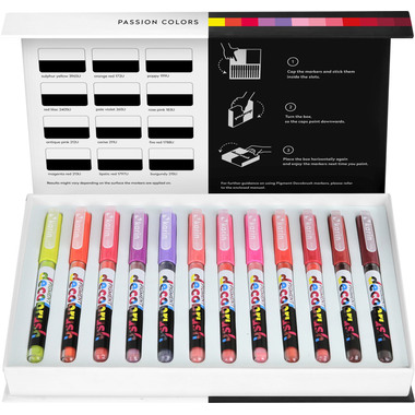 KARIN Pigment Deco Brush 29C6 Passion Colors Set 12 Farben