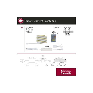 Paulmann MaxLED 500 LED Strip Full-Line COB Set de base