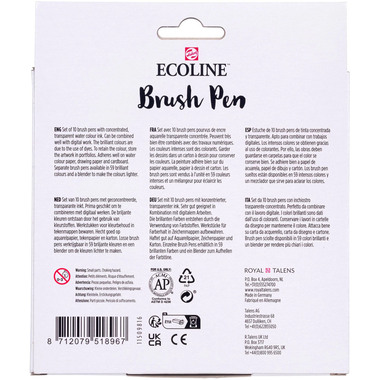 TALENS Ecoline Brush Pen Set 11509806 ass. Skin 10 pcs.