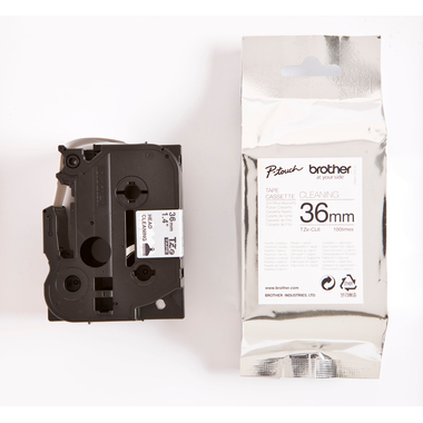 PTOUCH Ruban de nettoyage 100 x TZe-CL6 pour PT-550,9200pc,9400 36 mm