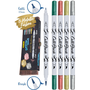 ONLINE Callibrush Pen Double Tip 19089 metallic ass. 2.5mm