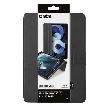 Custodia book per iPad Air 2022/Air 10.9'' 2020/Pro 11'' con funzione stand